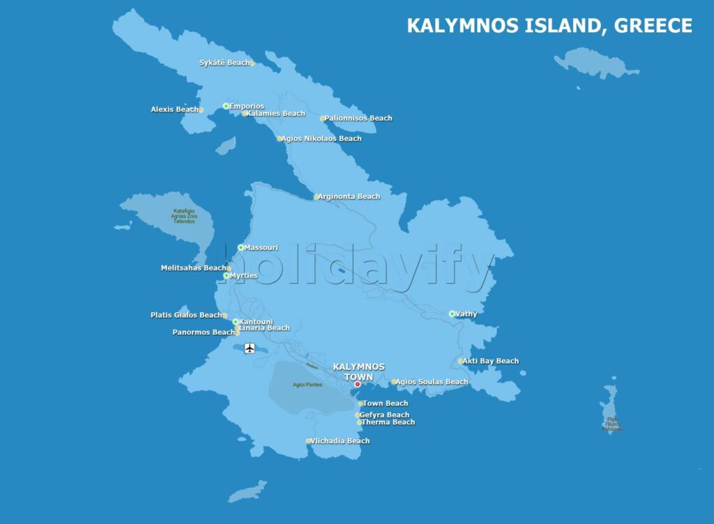 beaches of kalymnos island, greece