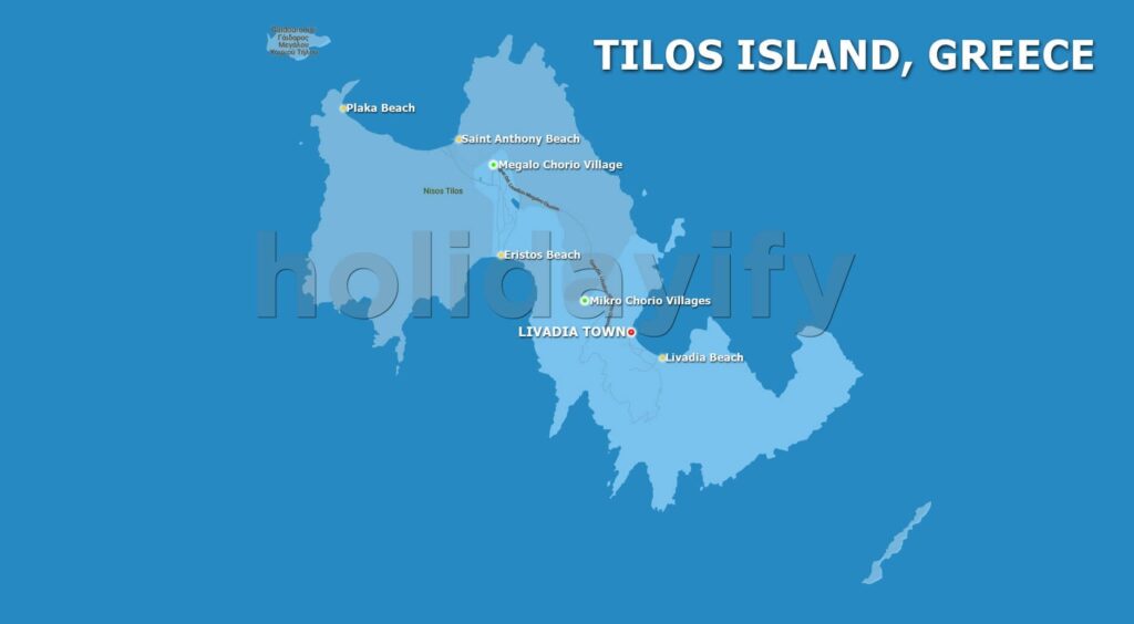 tilos island map