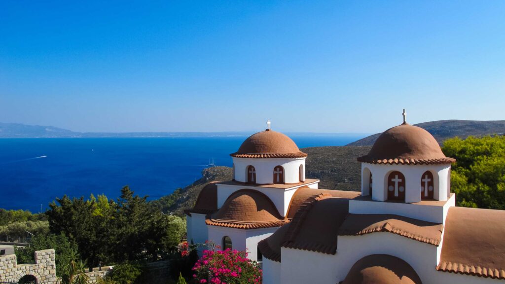 monastery saint savvas greek island kalymnos