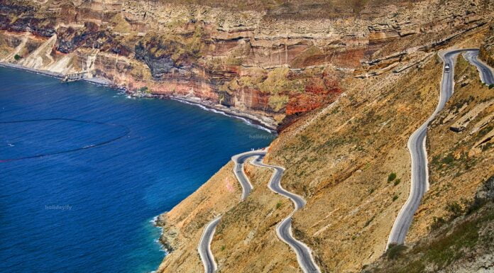 Движење во Санторини обиколување во санторини