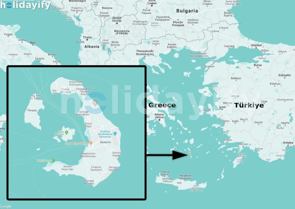 where is santorini island