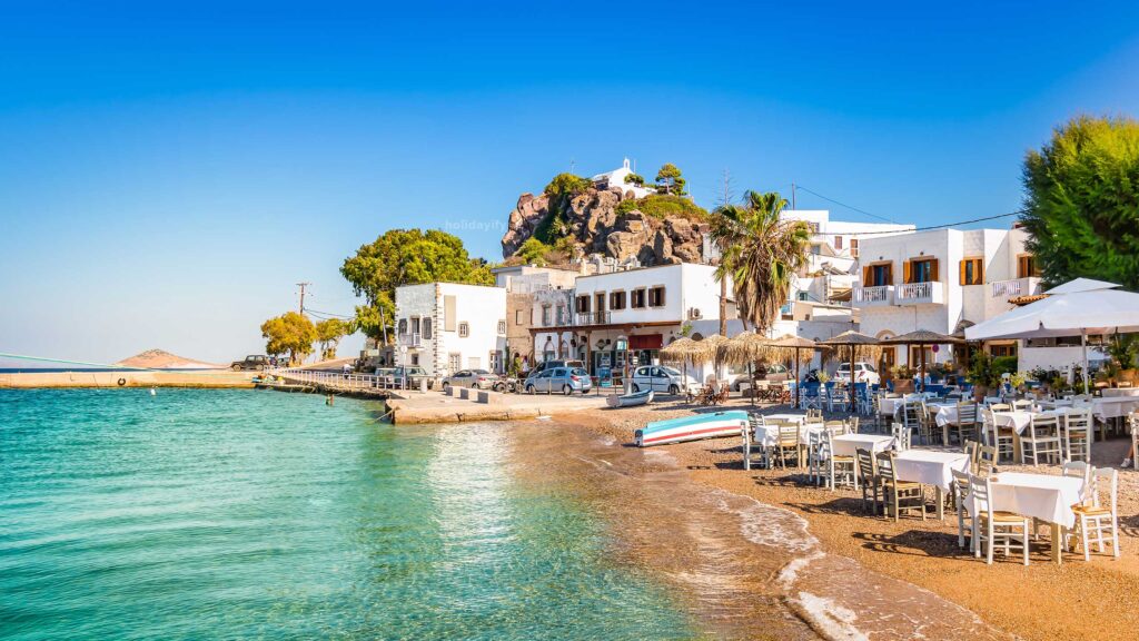 skala village patmos island greece