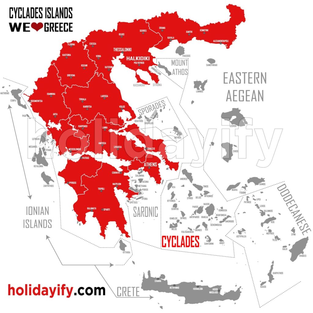 where is cyclades islands greece