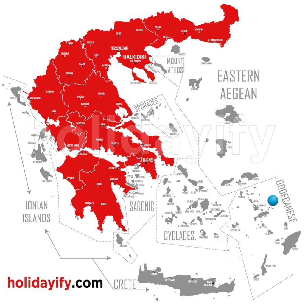 where is kos greece. kos island map.