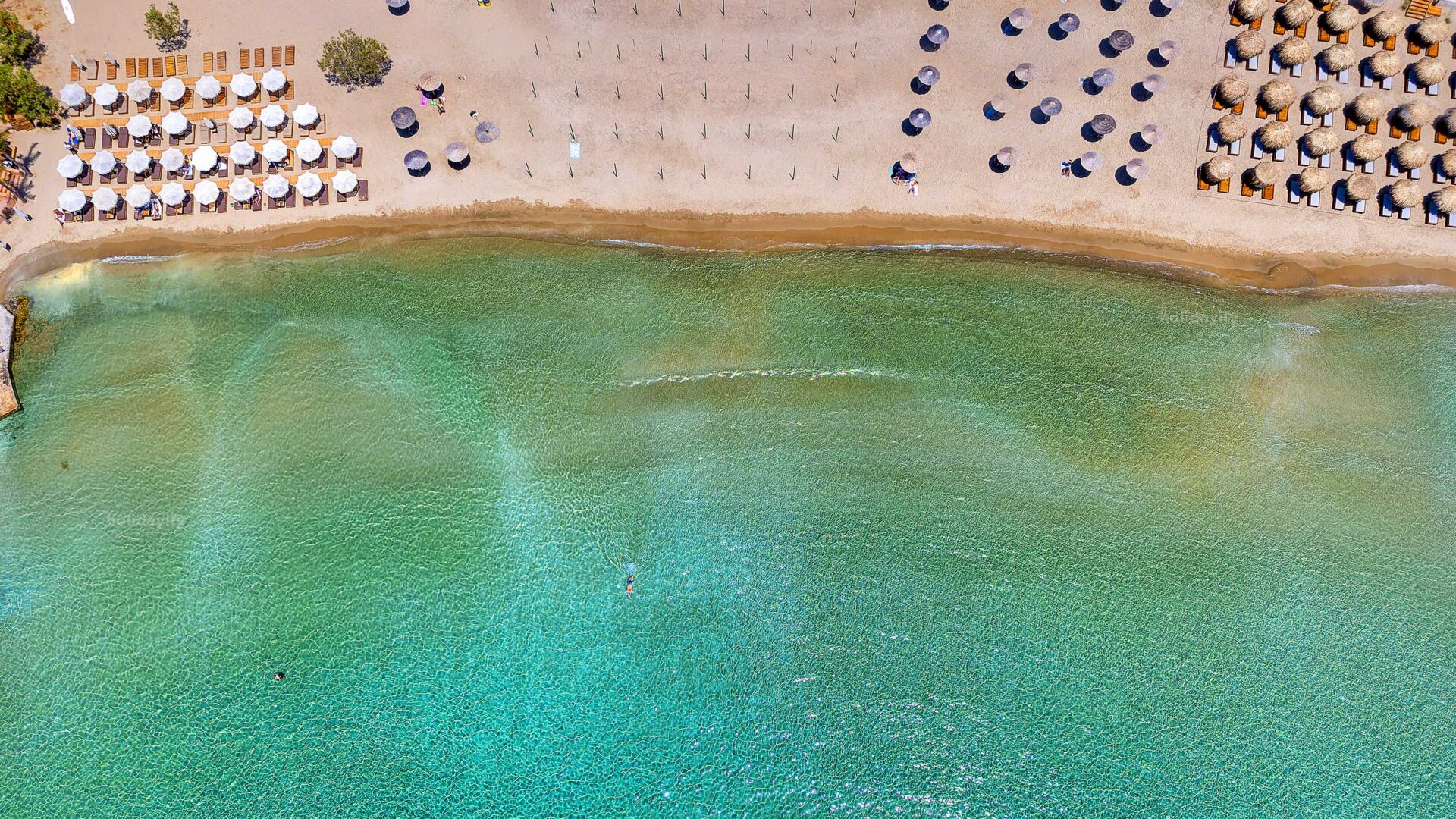 agathopes beach syros island cyclades greece