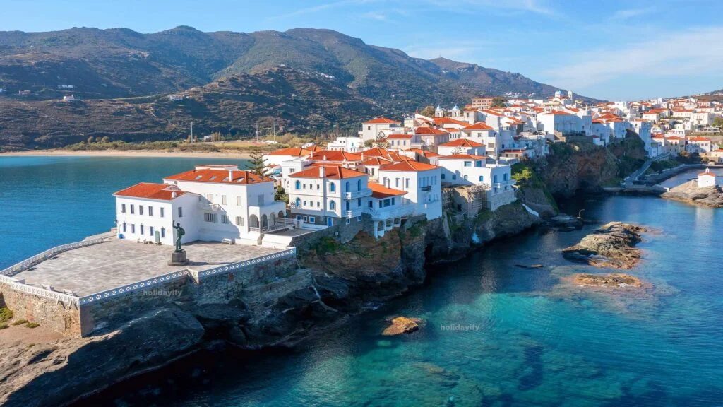 ville de chora île d'Andros grèce