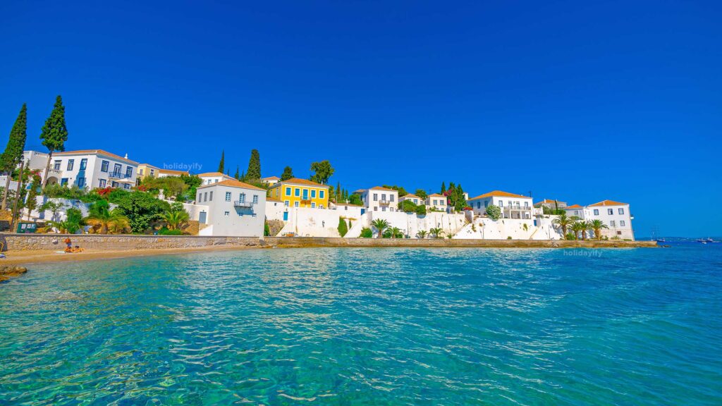 beaches of spetses island greece