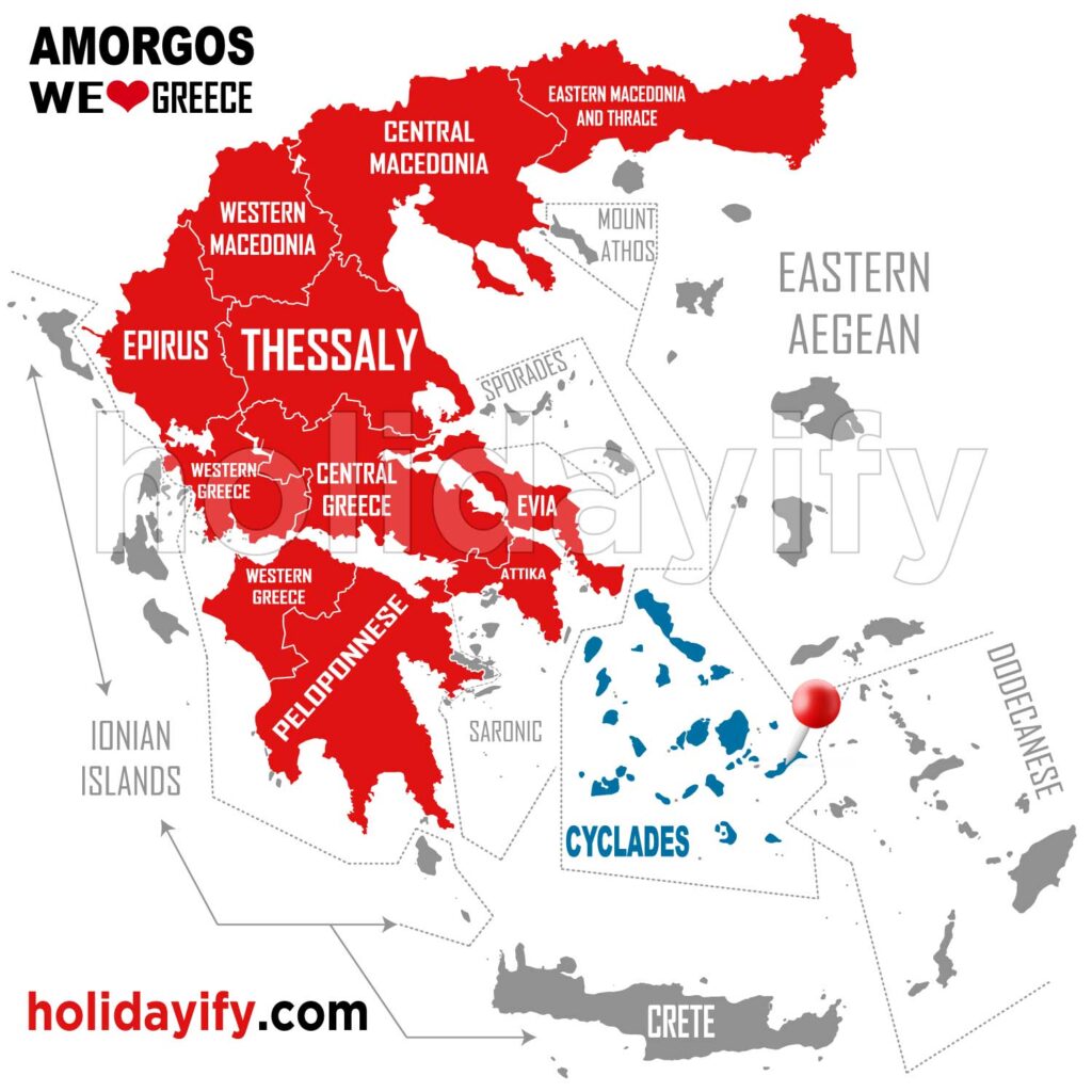 where is amorgos island greece map