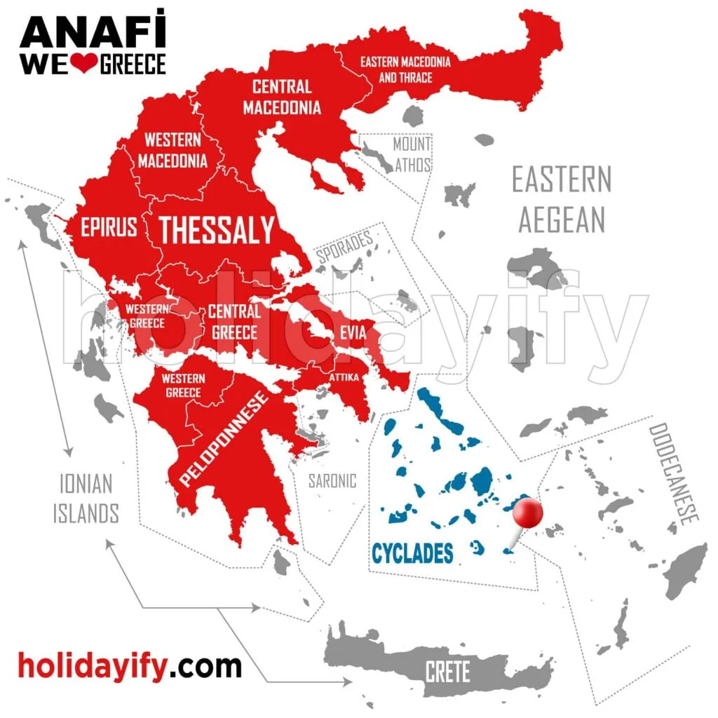 where is anafi island greece map