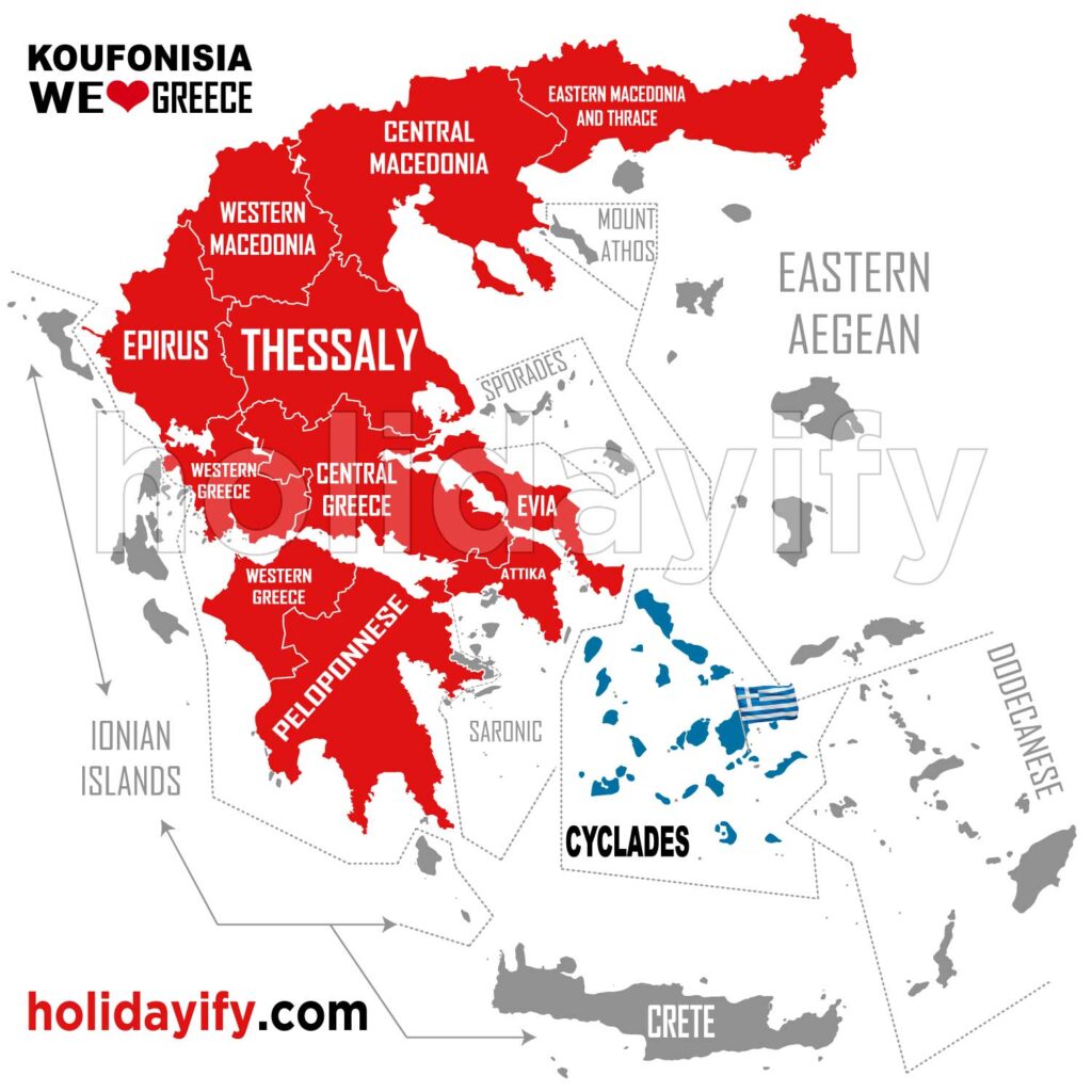 where is koufonisia island greece map